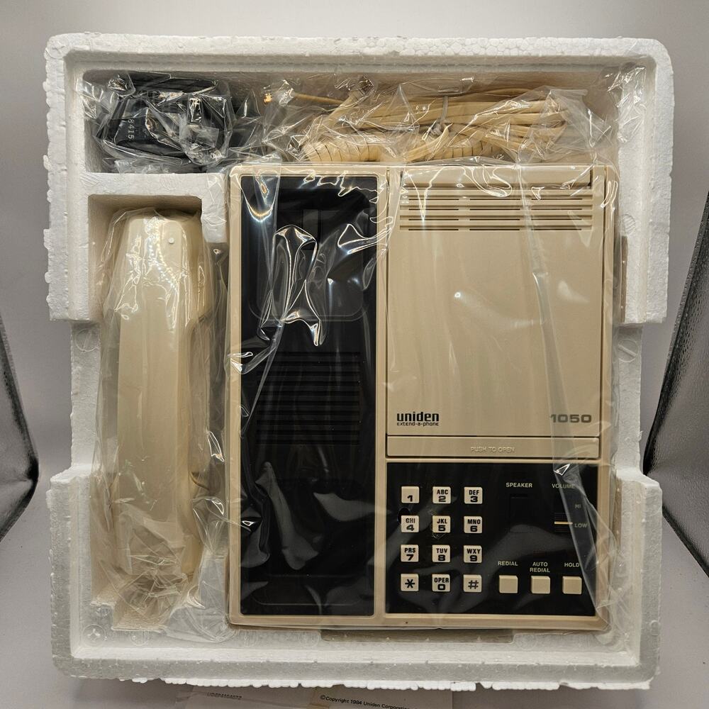 SUPER RARE UNIDEN EX-1050 VINTAGE TELEPHONE 1984 MEMORY PHONE NIB W PRICE TAG